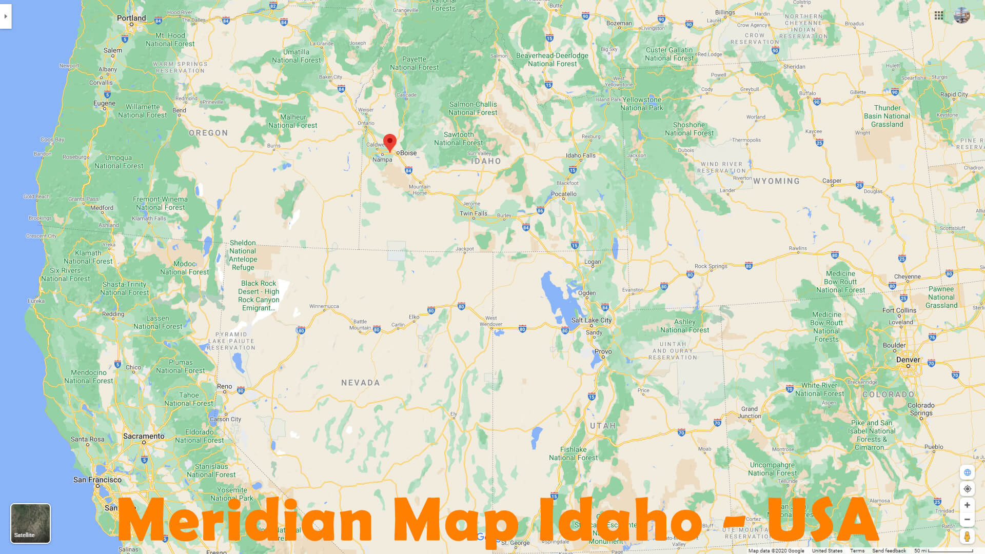 Meridian Map Idaho   USA